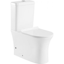 Унитаз-компакт безободковый Aquanet Rimless Roll-C CL-12249B 210764 с тонкой крышкой микролифт - фото 