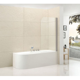 Шторка для ванны Cezares 80 см ECO-O-V-1-80/140-P-Cr-R, хром/матовое - фото 