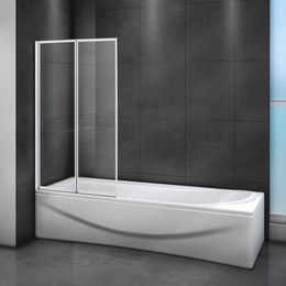 Шторка для ванны Cezares 80 см RELAX-V-2-80/140-P-Bi-L, белый/матовое - фото 