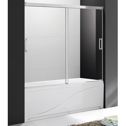 Шторка для ванны Cezares 150 см TANDEM-SOFT-VF-2-150/145-C-Cr-IV, хром/прозрачное - фото 