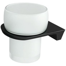 Стакан для зубных щеток WasserKraft Glan K-5128, цвет чёрный - фото 