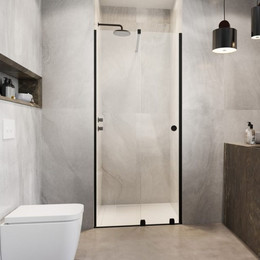 Душевая дверь Radaway Furo Black DWJ RH 90 см 10107442-54-01LU (стекло 8 мм), черный/прозрачное - фото 