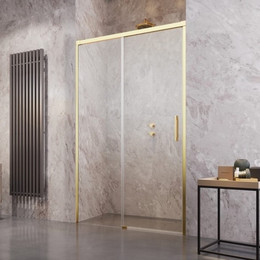 Душевая дверь Radaway Idea Gold DWJ 130 см 387017-09-01L, золото/прозрачное - фото 