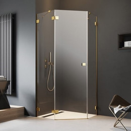 Душевое ограждение Radaway Essenza Pro Gold PTJ 90х90 см L, золото/прозрачное - фото 