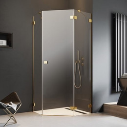 Душевое ограждение Radaway Essenza Pro Gold PTJ 90х80 см R, золото/прозрачное - фото 