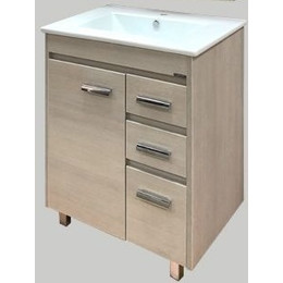 Тумба напольная с раковиной Comforty Марио 75 см, сосна лоредо - фото 