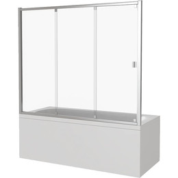 Шторка для ванны Bas Screen WTW-130-C-CH 1300х1400 мм, хром/прозрачное - фото 