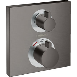 Смеситель для ванны с термостатом Hansgrohe Ecostat Square 15714340, черный хром - фото 