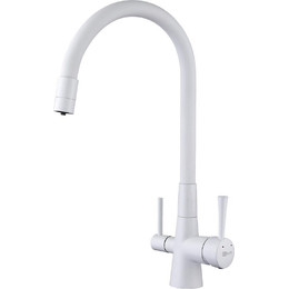 Смеситель для кухни Lemark Comfort LM3075W, белый - фото 