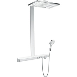 Душевая стойка с термостатом Hansgrohe Rainmaker Select Showerpipe 460 2jet 27109400, белый/хром - фото 