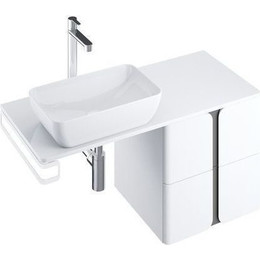 Тумба подвесная со столешницей Ravak Balance 1200 X000001365 (тумба SD Balance 500), белый/графит - фото 