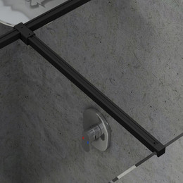 Комплект металлических деталей Ravak Walk-In W SET-Uni T connection GWD010003024, чёрный - фото 