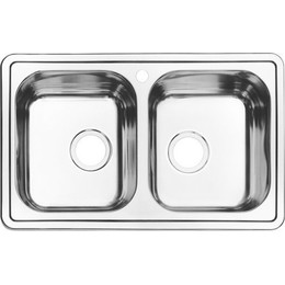 Кухонная мойка Iddis Strit STR78S2i77 0,8 мм, сатин - фото 