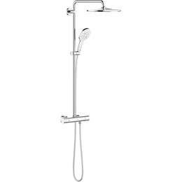 Душевая стойка с термостатом Grohe Rainshower SmartActive 310 Mono 26647LS0, хром/белая луна - фото 