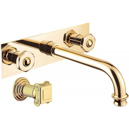 Смеситель для раковины настенный Cezares APHRODITE-BLS2-03/24-O, золото, Цвет производителя: золото - фото 