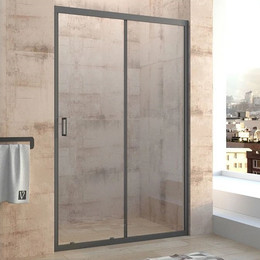 Душевая дверь Veconi Vianno 140 см VN46B-140-01-19C1, чёрный/прозрачное - фото 