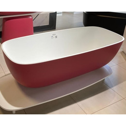 Ванна отдельностоящая Kolpa-San Milo FS 174x75 см, белый/красный - фото 