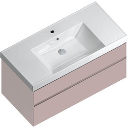 Тумба подвесная с раковиной Kerama Marazzi Cubo 100 см CU.100\MAL, мальва - фото 