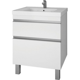 Тумба напольная с раковиной Dreja Grace Plus 60 см 99.0904, белый глянец - фото 