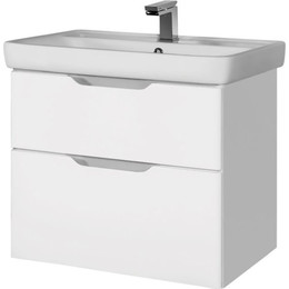 Тумба подвесная с раковиной Dreja Q 80 см 99.0003, белый глянец - фото 