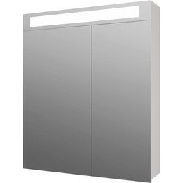 Зеркало-шкаф Dreja Uni Led 70 см 99.9002, белый глянец - фото 