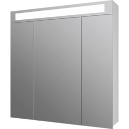 Зеркало-шкаф Dreja Uni Led 80 см 99.9003, белый глянец - фото 