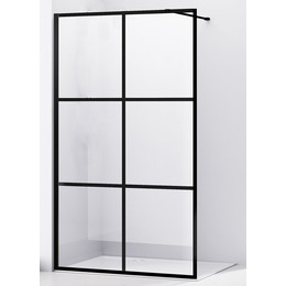 Душевая перегородка Abber Immer Offen 100 см AG62100B, черный/прозрачное - фото 