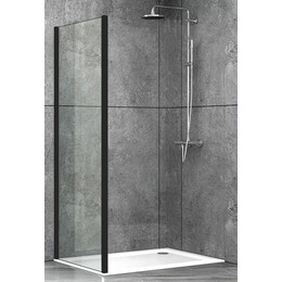 Боковая стенка Abber Schwarzer Diamant 90 см S90B, черный/прозрачное - фото 