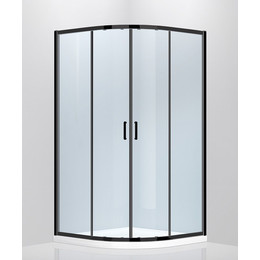 Душевое ограждение Abber Schwarzer Diamant 80х80 см AG01080B, черный/прозрачное - фото 