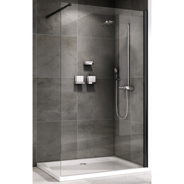 Душевая перегородка Abber Immer Offen 120 см AG61120B, черный/прозрачное - фото 