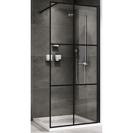 Душевая перегородка Abber Immer Offen 120 см AG62120B, черный/прозрачное - фото 