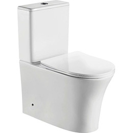 Унитаз-компакт CeramaLux Rimless 1219A с крышкой микролифт (арматура Geberit) - фото 