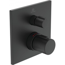 Смеситель для душа с термостатом Ideal Standard Silk Black Ceratherm C100 A6956XG, черный матовый - фото 