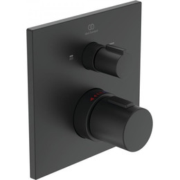 Смеситель для ванны с термостатом Ideal Standard Silk Black Ceratherm C100 A7522XG, черный матовый - фото 
