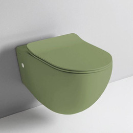 Унитаз подвесной безободковый ArtCeram File 2.0 FLV004 44 00 verde salvia, Цвет производителя: зелёный - фото 