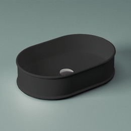 Раковина-чаша ArtCeram Atelier 60 см ATL002 17 00, чёрный матовый - фото 