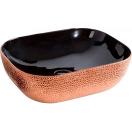 Раковина-чаша CeramaLux LuxeLine 50 см D1302H024, черный/медь - фото 