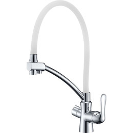 Смеситель для кухни Lemark Comfort LM3070C-White, хром/белый - фото 