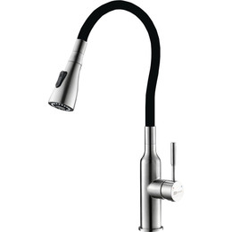 Смеситель для кухни Lemark Expert LM5082S-Black, хром/черный - фото 