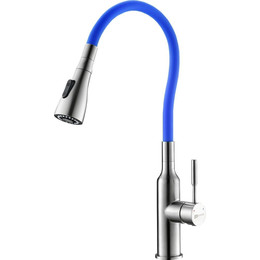 Смеситель для кухни Lemark Expert LM5082S-Blue, хром/синий - фото 