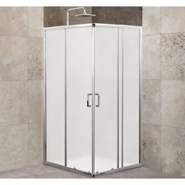 Душевое ограждение BelBagno 85-100x85-100 см UNIQUE-A-2-85/100-M-Cr, хром/матовое, Цвет стекла: матовое, Размер - мм: 850х850 - фото 