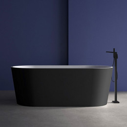 Ванна отдельностоящая Abber AB9209MB 170x80 см, черный матовый - фото 