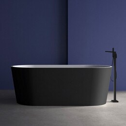 Ванна отдельностоящая Abber AB9209MB 170x80 см, черный матовый - фото 