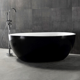 Ванна отдельностоящая Abber AB9279MB 150x150 см, черный матовый - фото 