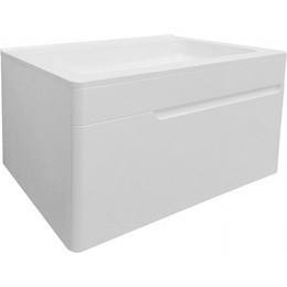 Тумба подвесная с раковиной Эстет Kare Luxe 80 см (1 ящик) ФР-00005718 - фото 