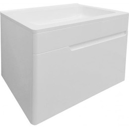 Тумба подвесная с раковиной Эстет Kare Luxe 60 см (1 ящик) ФР-00007077 - фото 