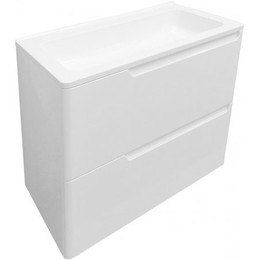 Тумба подвесная с раковиной Эстет Kare Luxe 60 см (2 ящика) ФР-00007074 - фото 