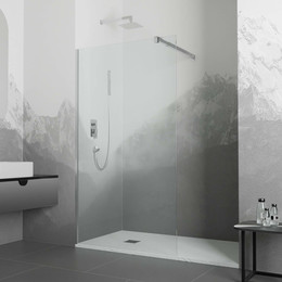 Душевая перегородка RGW WA-001 90x195 см 351000109-11 (стекло 10 мм) с кронштейном в комплекте, хром/прозрачное - фото 