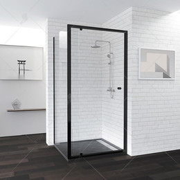 Душевое ограждение RGW PA-32B 80x80 см 04083288-014, черный/прозрачное - фото 