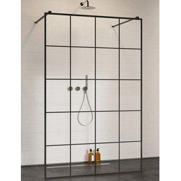 Душевая перегородка Radaway Modo X Black I Factory 150x200 см 388354-54-57 (стекло 10 мм), черный/прозрачное - фото 